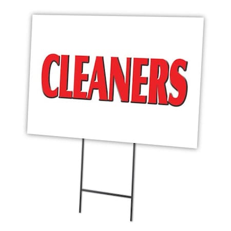 Cleaners Yard Sign & Stake Outdoor Plastic Coroplast Window